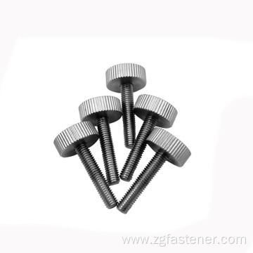 Stainless steel DIN653 Flat head Knurled thumb screw